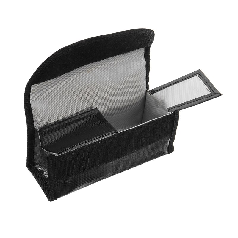 Black Version Lipo Battery Portable Fireproof Explosion-proof Safety Bag Fire Resistant 185x75x60mm for RC Lipo Battery