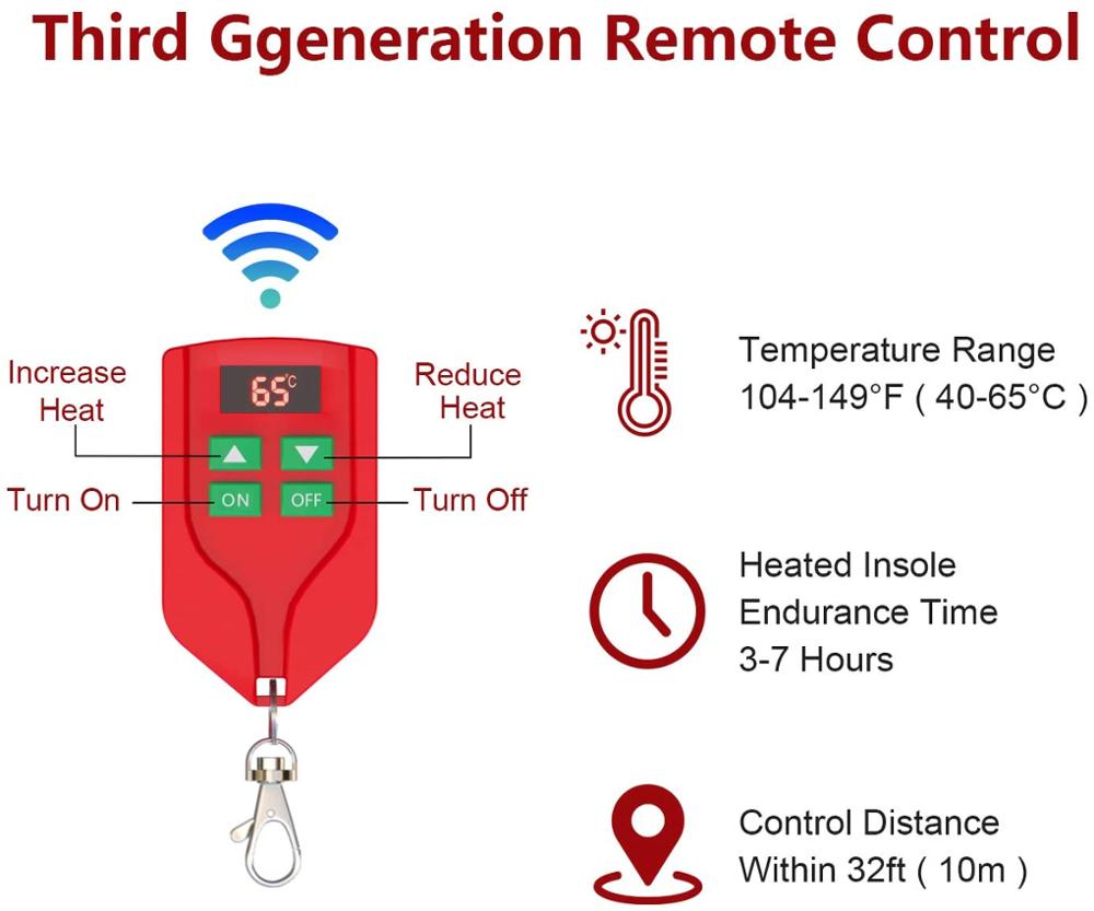2000 mah unisex oppvarmede innleggssåler oppladbare batteri varme innleggssåler utendørs sport støtdemping kutte varme innleggssåler