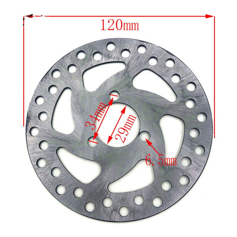 49CC Brake Disc Plate Gas Mini Dirt Bike Rear Disc Brake Caliper Kit 120mm and Friction Plate Rotors Electric Scooter ATV
