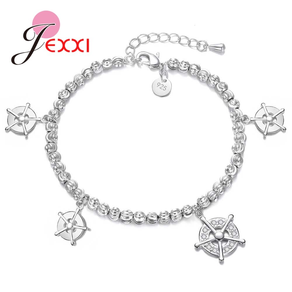 925 sterling zilveren kralenarmbanden, eenvoudig verstelbaar, pulseras mujer sieraden voor vrouwen, beste vriend 16 stijl