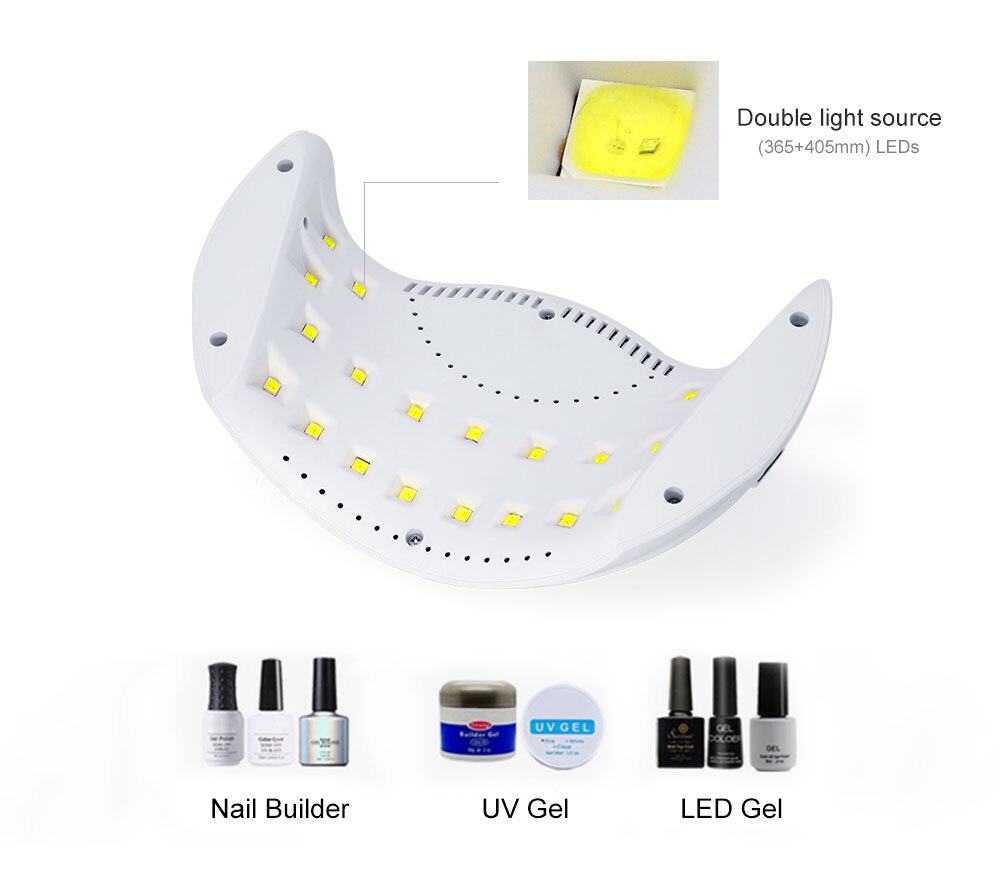 LKE 48W Nail Dryer SUN X9 UV Lamp 3 Timed Mode With Automatic Sensing Nail Lamp for Nails Drying Builder Gel UV Nail Dryers