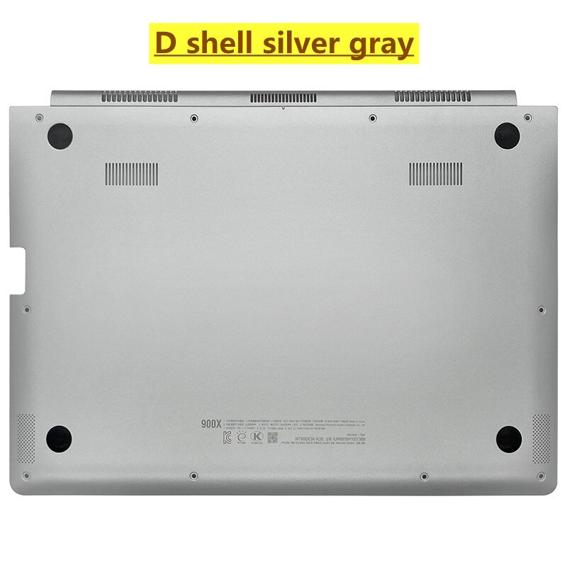Laptop Shell Voor Samsung NP900X3C 900X3D 900X3E 900X3K 900X4C D Shell Voor Samsung Notebook: D shell silver gray