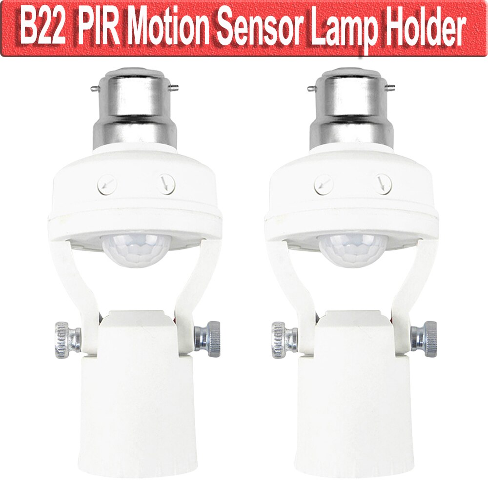 Motion Sensor Licht Lamp Socket Adapter Dimbare Lamp Adapter Geschikt Voor B22 om E26 E27 Base 100 ~ 240 v/AC D30