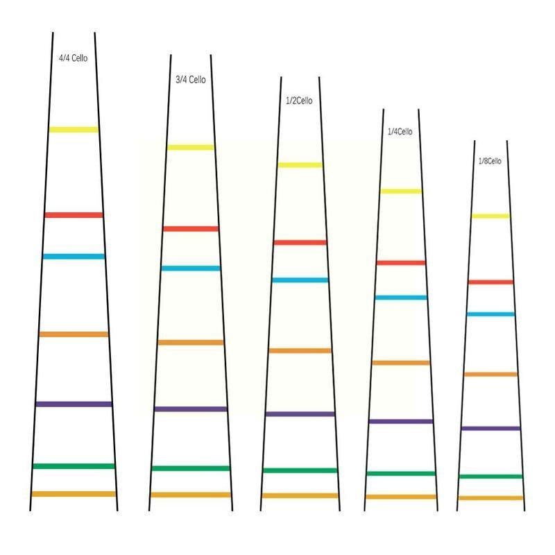 Cello Positie Marker Decal Toets Fret Gids Beginner Sticker Wit Beginner Accessoires Grafiek Wit Vinger Label Cel C6H6