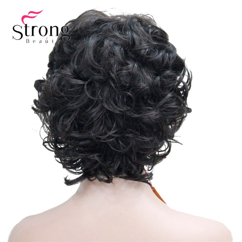 Kurze Weiche Zerzaust Ändern Locken dunkel rotbraun Volle Synthetische Perücken frauen Perücke FARBE ENTSCHEIDUNGEN: #4