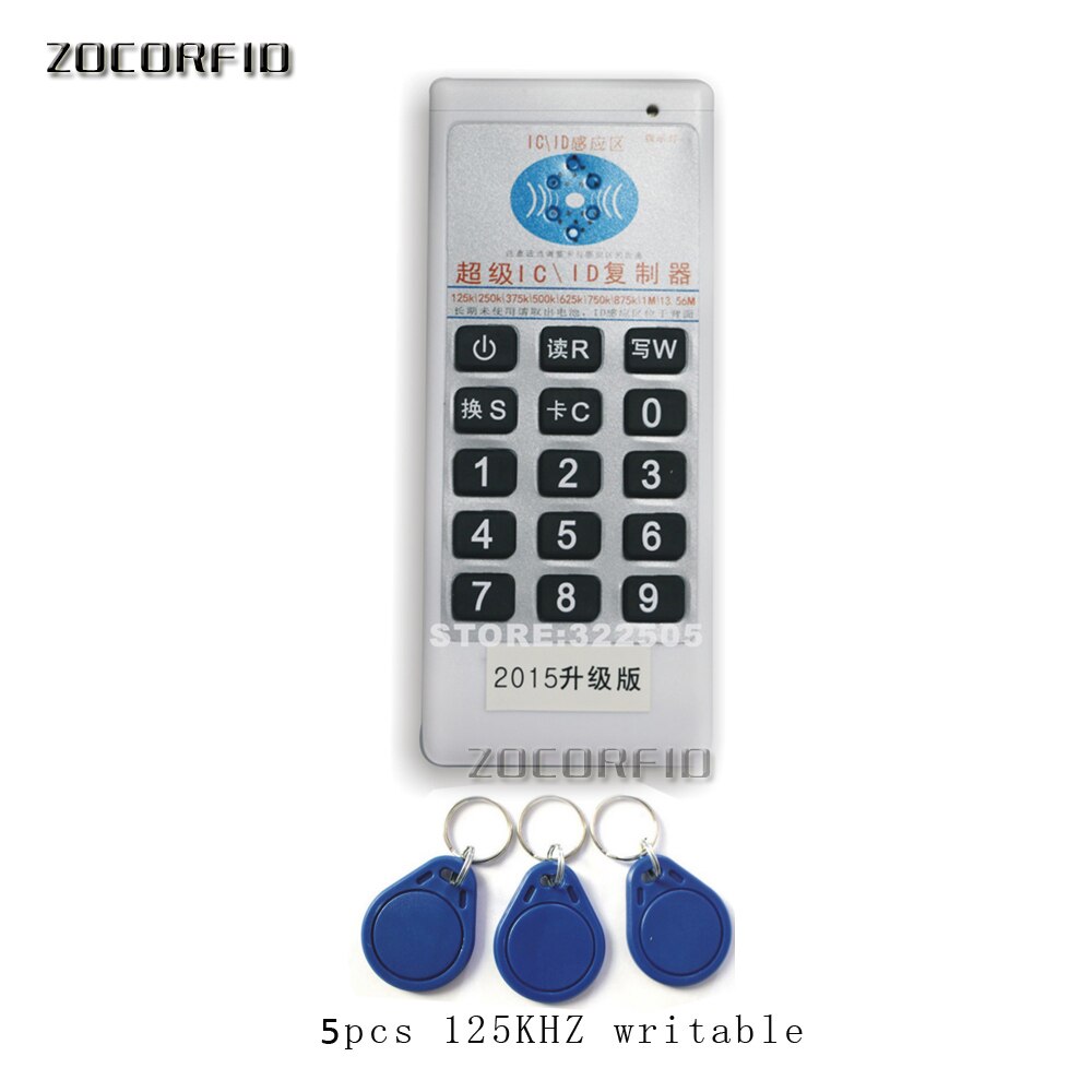 Copiadora portátil de 125Khz-13,56 MHZ, clonador RFID NFC ID/IC, lector y escritor de tarjetas: Set of-1
