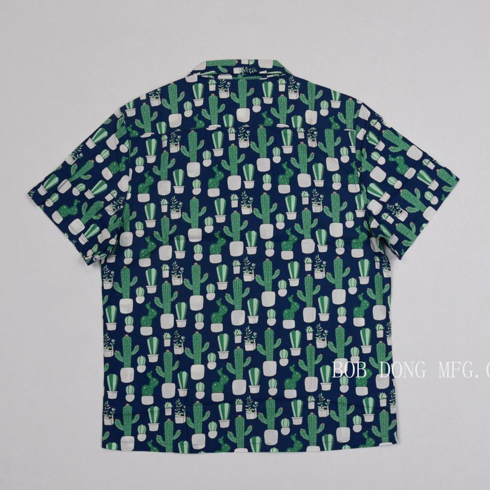 BOB DONG Big Falcon Hawaiian Shirts Retro Cotton-Flax Loop Collar Short Sleeve main image 0