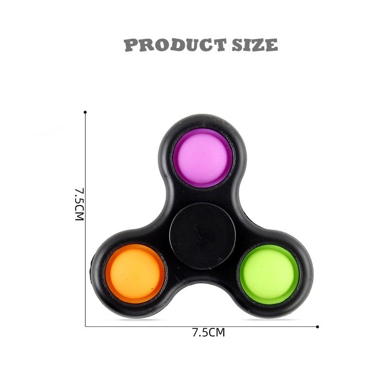 Fidget Toy Fidget Spinner Simple Dimple Relief Pop Sensory Antistress Toys For Kids Adults Early Educational Autism Special Need