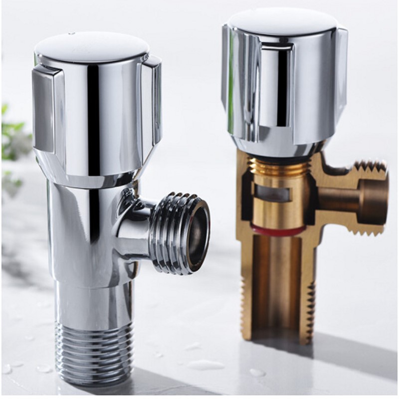 2way/3way Copper Triangle Valve Water Control Valve Bathroom Tap Water Valve and Cold Water Angle Valves