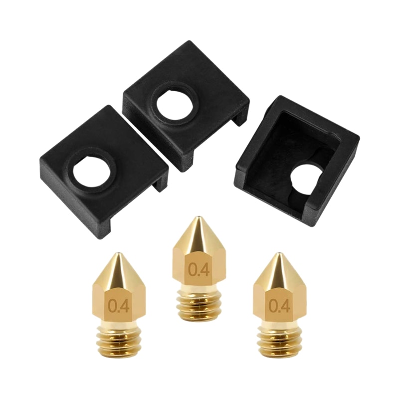 Bloque calentador de impresora 3D cubierta de silicona Mk7/Mk8/Mk9 Hotend para Ender 3, Ender 3 Pro, Cr-10,10S,S4,S5 Anet A8 y boquilla extrusora