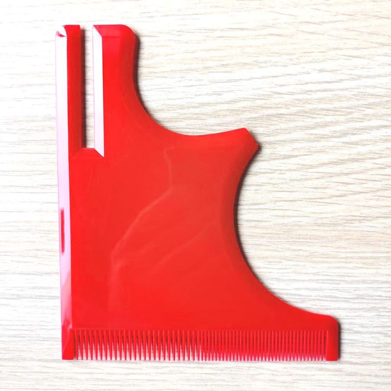 Baard trimmen voor mannen kam nek haarlijn gids vormgeving styling sjabloon 667d