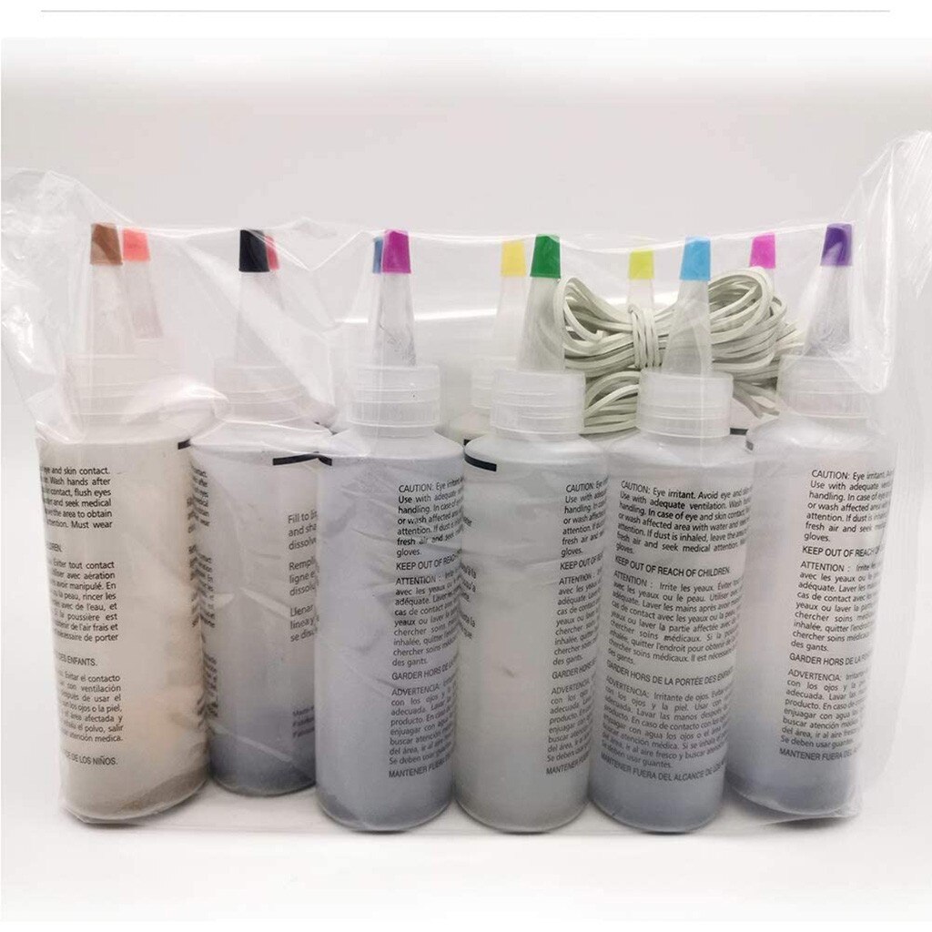 8 Bottles Tye dye One Step Tie Dye Set DIY Kits Fabric Textile Paint Colours for Fabric Textile DIY Craft Arts Clothes Dyes