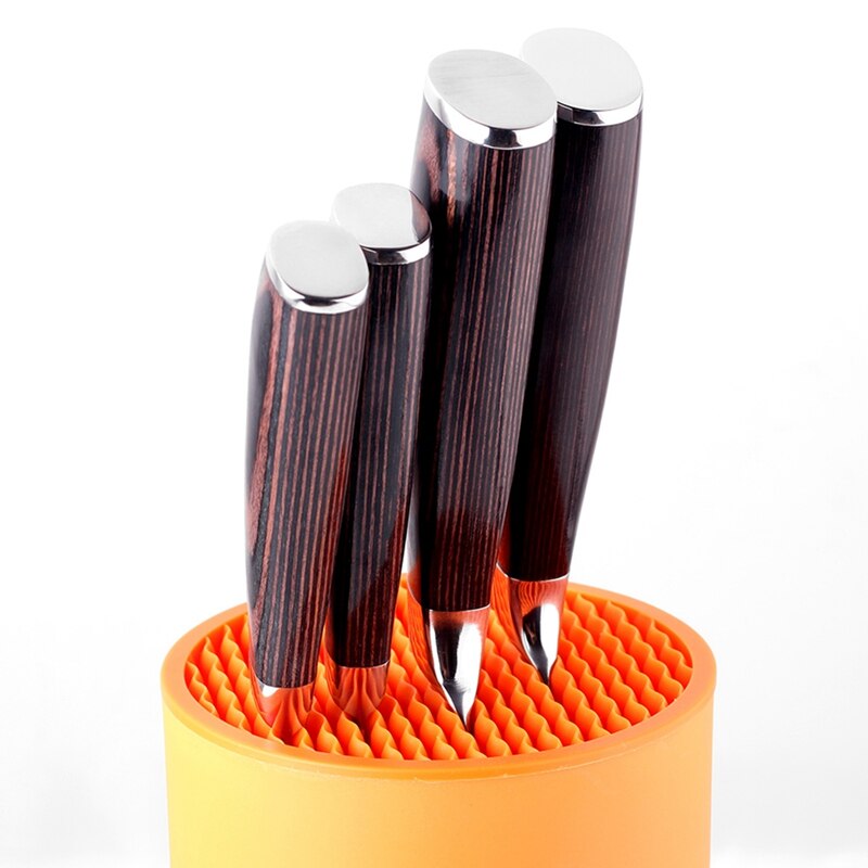 Tool Holder Knife Kitchen Holder Block Orange Stand Cooktops Tube Shelf Multifunctional Bar Outdoor Bbq Knife Sets