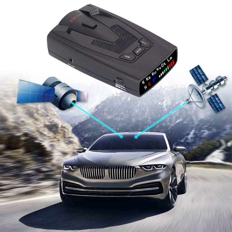 Detectores de radares STR555, Detector de coche Anti radares, multilenguaje, Detector de monitoreo de velocidad de coche