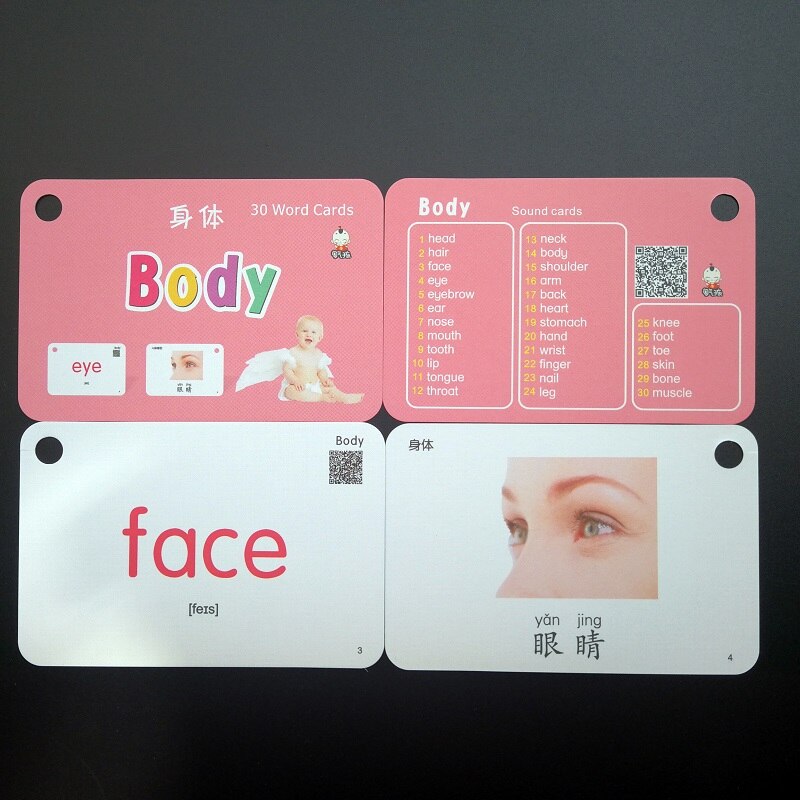 32 Stks/set Fruit Groenten Chinese & Engels Flash Kaarten Pocket Kaart Baby Chlidren Educatief Speelgoed: I