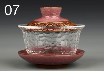 Chinese kungfu gai wan teaset China glass Tea Sets Dehua gaiwan tea porcelain teapot tea set for travel Beautiful easy kettle: 07