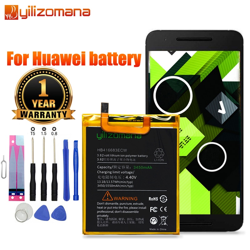 YILIZOMANA Original Phone Battery HB366481ECW HB416683ECW For Huawei Ascend P9 Honor 8 Lite 5C P9 P10 P20 Lite Nexus 6P Bateria