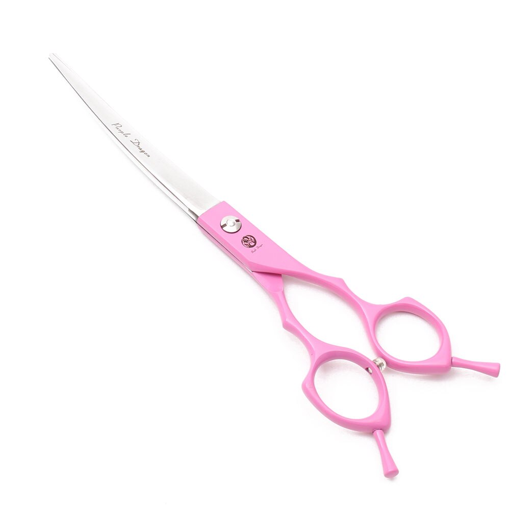 Purple Dragon-Tijeras de aseo para perros, 6,5 ", 7", Japón 440C, tijeras rectas, tijeras curvadas hacia arriba/abajo, Z4009