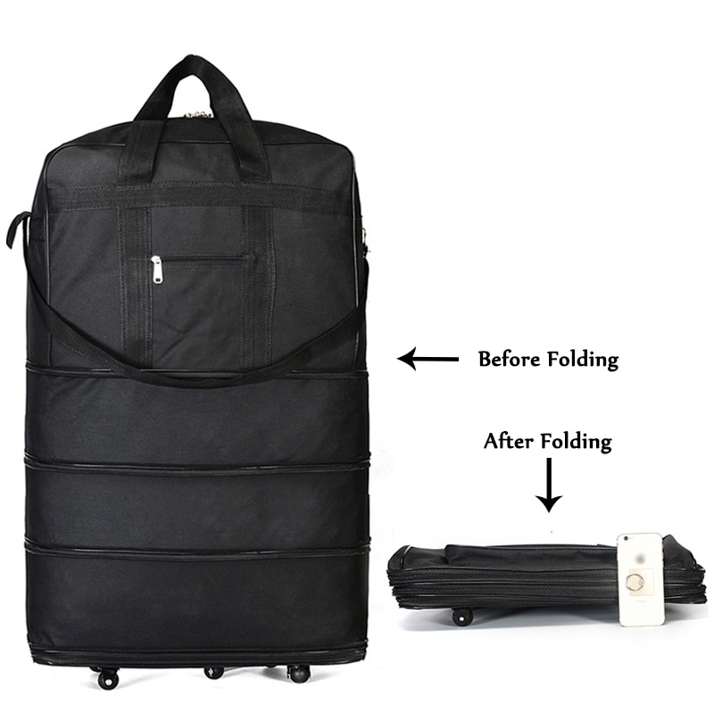 Duffel Portable Travel Bag Oxford Spinning Rotating Folding Luggage Bag 158 Air Transport Bag Large Capacity Caster Travel Bags