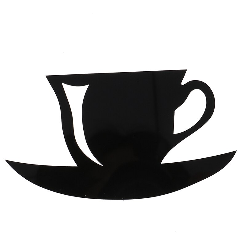 1pc DIY Acryl Kaffee Tasse Teekanne 3D Wanduhr Dekorative Küche Wanduhren Wohnzimmer Esszimmer Hause Dekor uhr