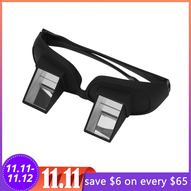 Periscope de lecture horizontale, lunettes de vue assis sur le lit couché, prisme,