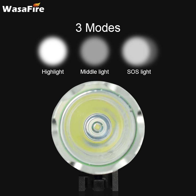 WasaFire Bicycle Light XML T6 Bike Light Night Safety Warning Headlight Cycling LED Flashlight Lanterna + 18650 Battery +Charger