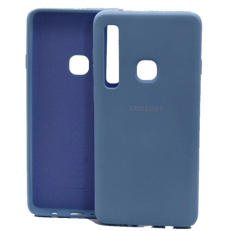 Dla Samsung A9 2018 przypadku cukierki kolor miękkiego silikonu zderzak przypadki na Samsung Galaxy A9 2018 przypadku telefonu dla Samsung A9 2018 okładka: Lilac