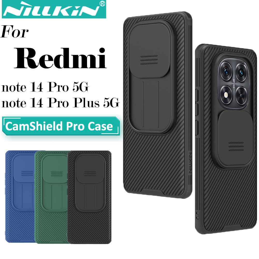 Nillkin para Xiaomi Redmi note 14 Pro 5G 14 Pro Plus 5G CamShield Pro cubierta de cámara deslizante Protector a prueba de golpes funda de teléfono