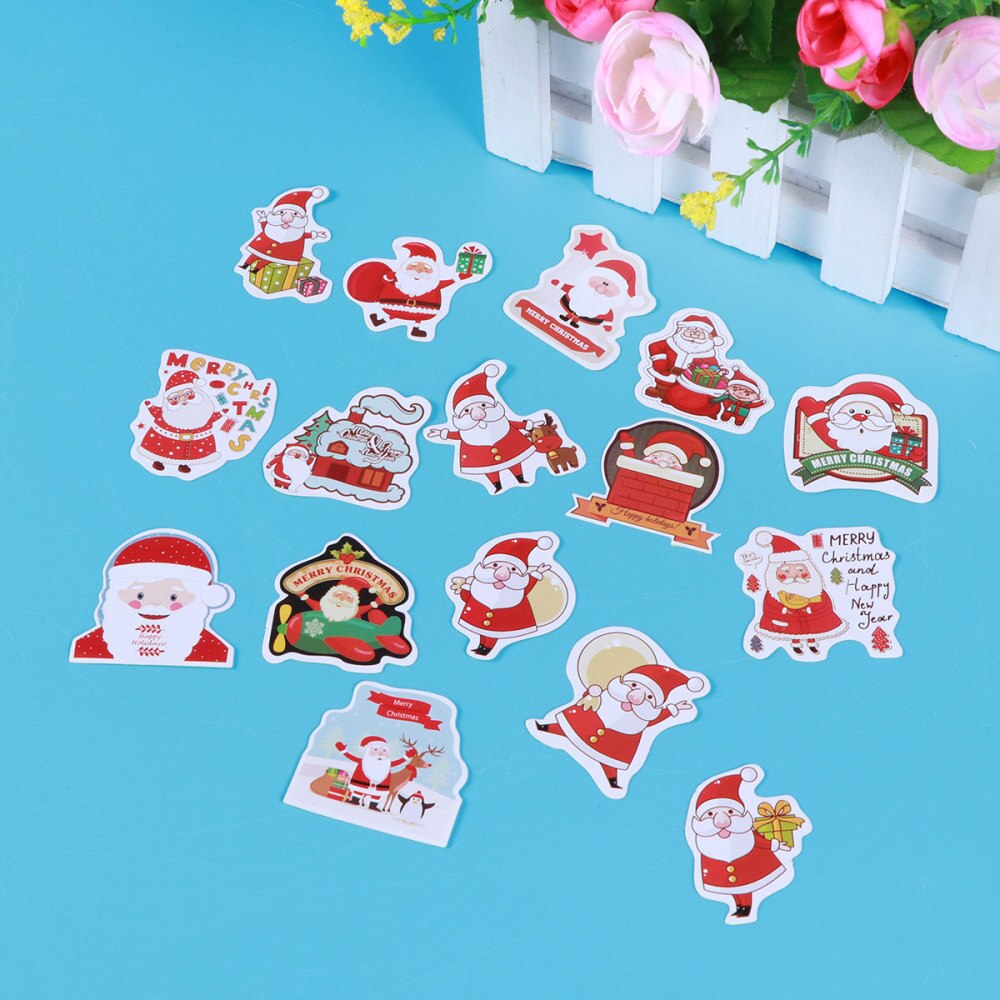 48Stck Santa Claus Aufkleber Selbst-Klebstoff DIY Karikatur Aufkleber Backen Verpackung Etikett Verpackung Aufkleber Dekoration Abdichtung Paster für