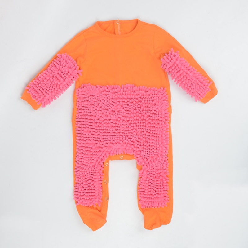 Pelele de mopa para bebé, traje Unisex para niño y niña, pulidor de suelo, mopa, traje de otoño e invierno