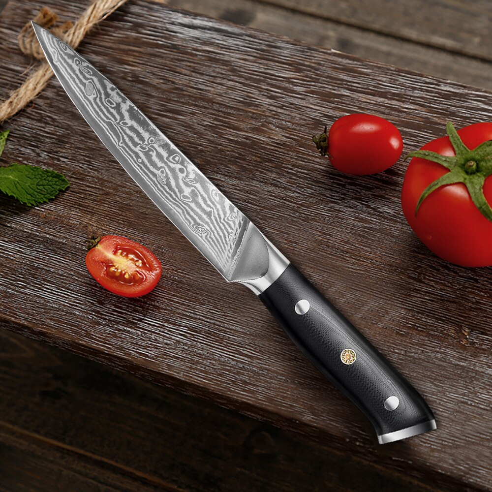 5 "Inch Mes Keuken Chef Messen 67-Layer Japanse Damascus VG10 Steel Sharp Blade G10 Handvat Cutter gereedschap