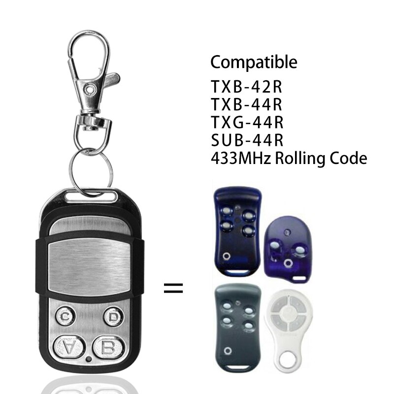 Afstandsbediening Garagedeur Roldeur Rolling Code 433Mhz Compatibel Key Model Sub-44/TXB-44 Kan Worden gebruikt Voor Lichtschakelaar: 010KYE