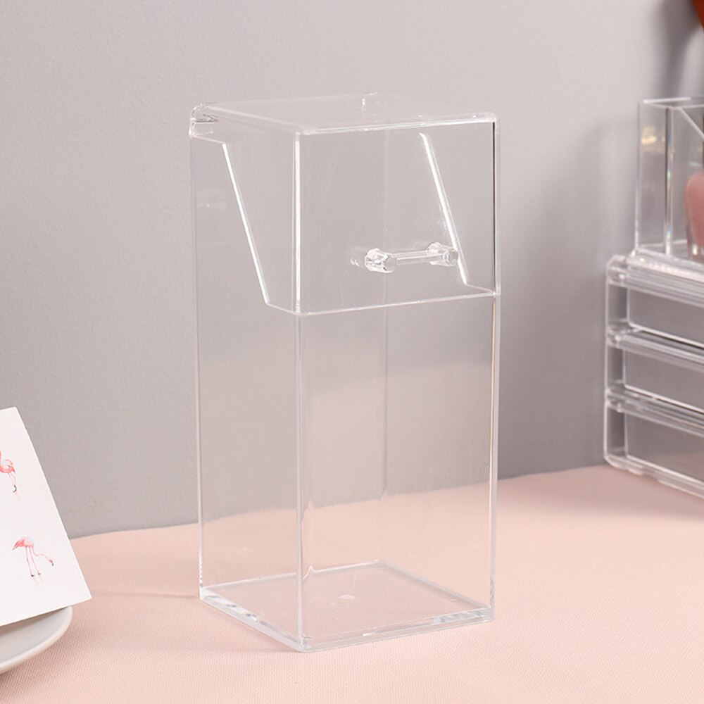 Caja acrílico transparente para guardar brochas de maquillaje, recipiente perlado de almacenamiento y organizador para cosméticos y para lápices de labios: B