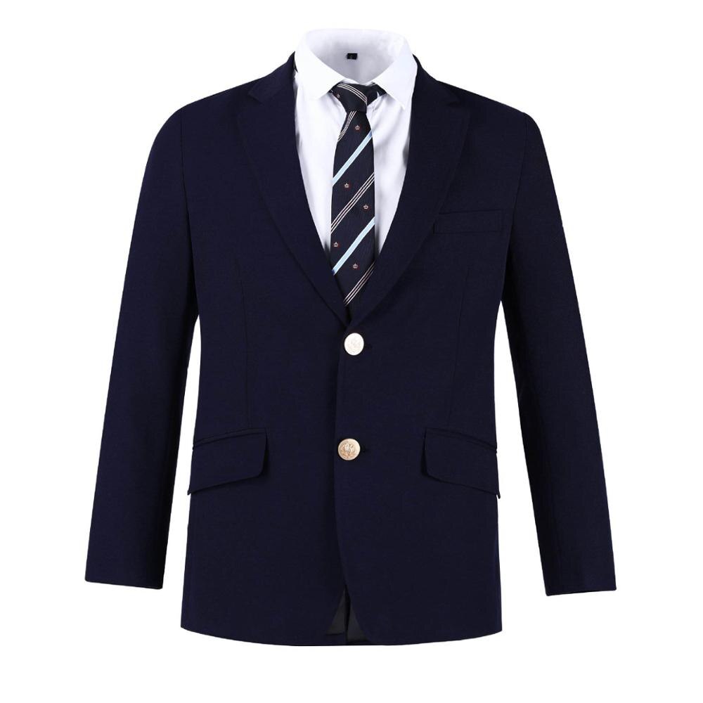 Preppy style japonais DK m. Costume veste hommes homme étudiant uniformes costume vestes: Navy Blue / XL