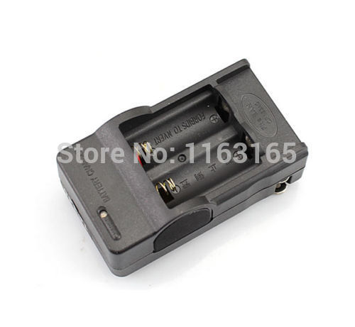 6x2300 mAh 16340 CR123A Oplaadbare Li Grijs Voor LED Zaklamp + Reislader