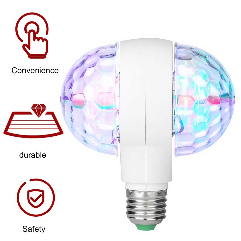 6w led scenepære  e27 baser farverig rgb diskoteklysprojektor dobbelt roterende hoved atmosfæreprojektionslys til fest ktv