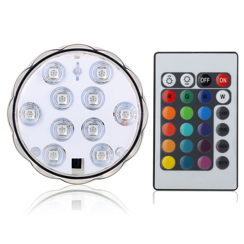 Luz Led sumergible para pecera, focos decorativos con pilas, lámparas de piscina subacuáticas para acuario, 4 unids/lote