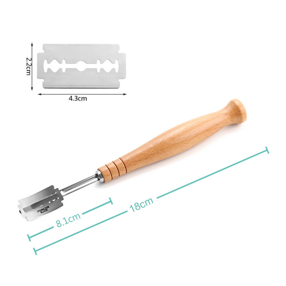 Bread Cutter Slashing Tool Bread Dough Scoring Blade Tools Making Razor Cutter Curved Knife With Leather Protective