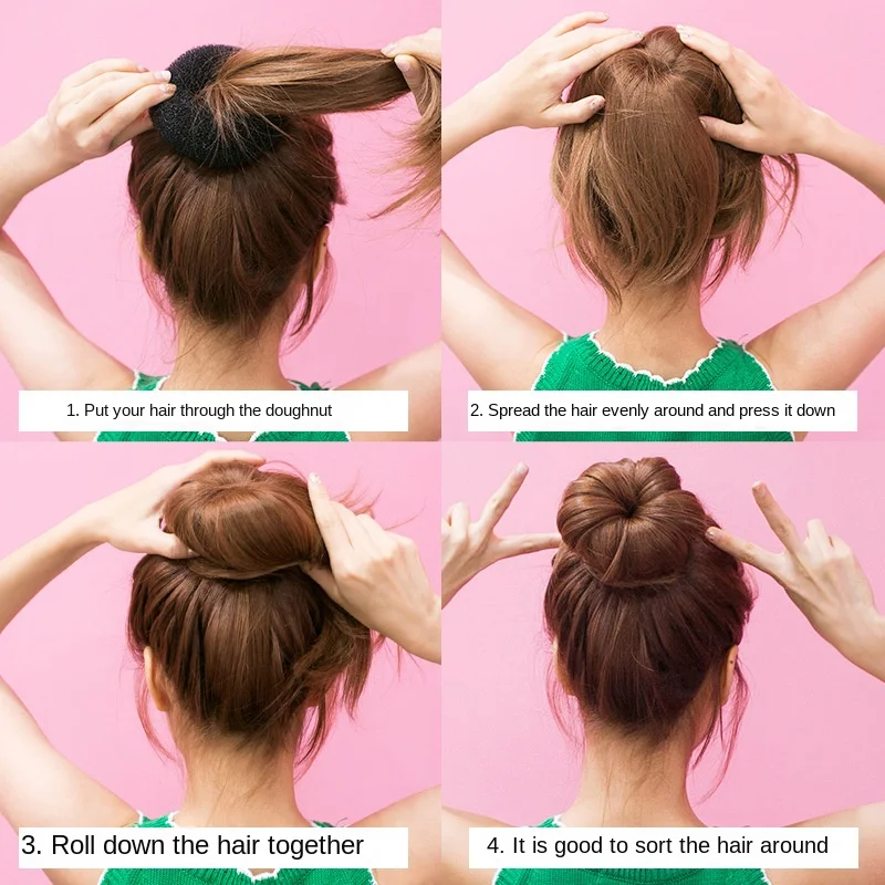 3 Größen Magic Hair Bun Maker Donut-Schaumschwamm Einfacher großer Ring Haar-Styling-Werkzeuge Produkte Frisur Frauen Mädchen Haarschmuck