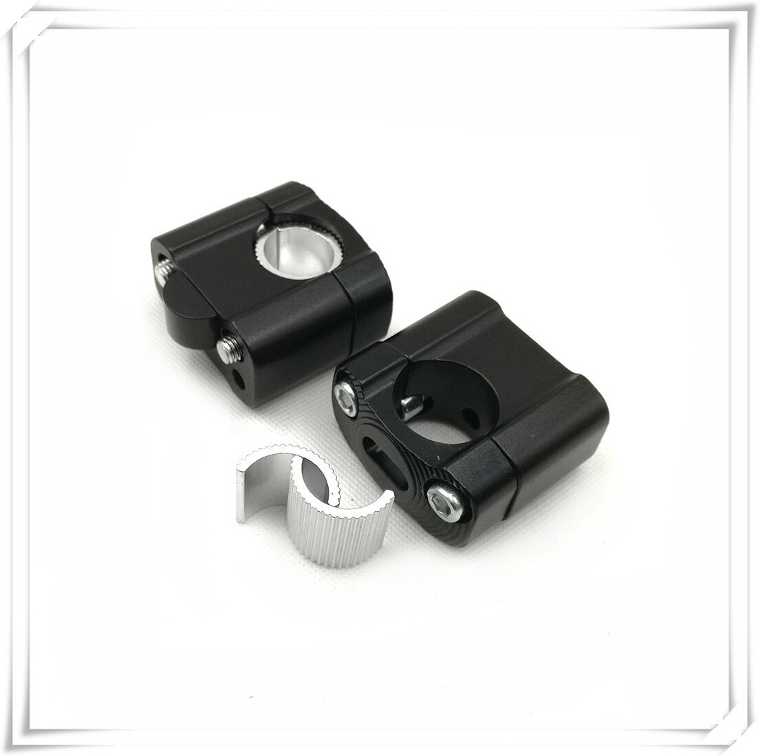 CNC 22mm 28mm Off Road Motorcycle Bar Clamps Handlebar Risers Adapter for 7/8" 1-1/8 Pit Dirt Motorbike: Black