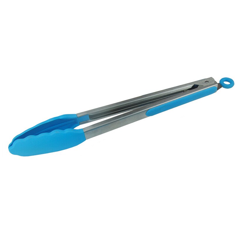 7/9/12 Inch Silicone Barbecue Grillen Tang Voor Brood Salade Serveren Eten Clips Bbq Gebruiksvoorwerpen Keuken Koken Tong Bpa gratis: Blauw / 12 Inch