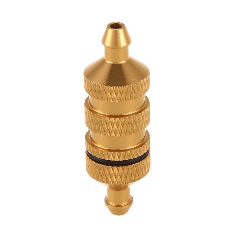 2 Stck Aluminium legierung 02156 Kraftstoff Filter Nitro Ersatzteile für 1/10 1/8 RC Modell Auto Goldene