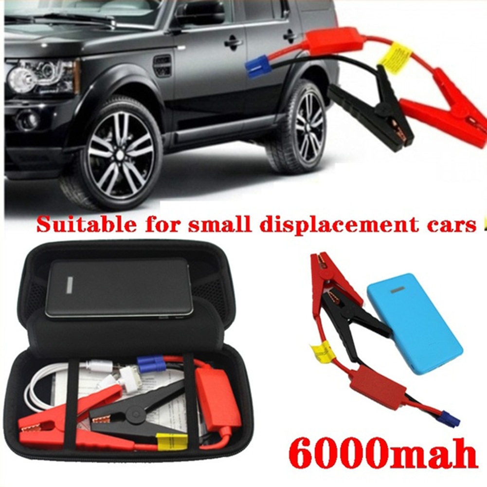 12V Portable 6000 mAh Car Jump Starter Emergency Battery Charger Power Bank for Devices