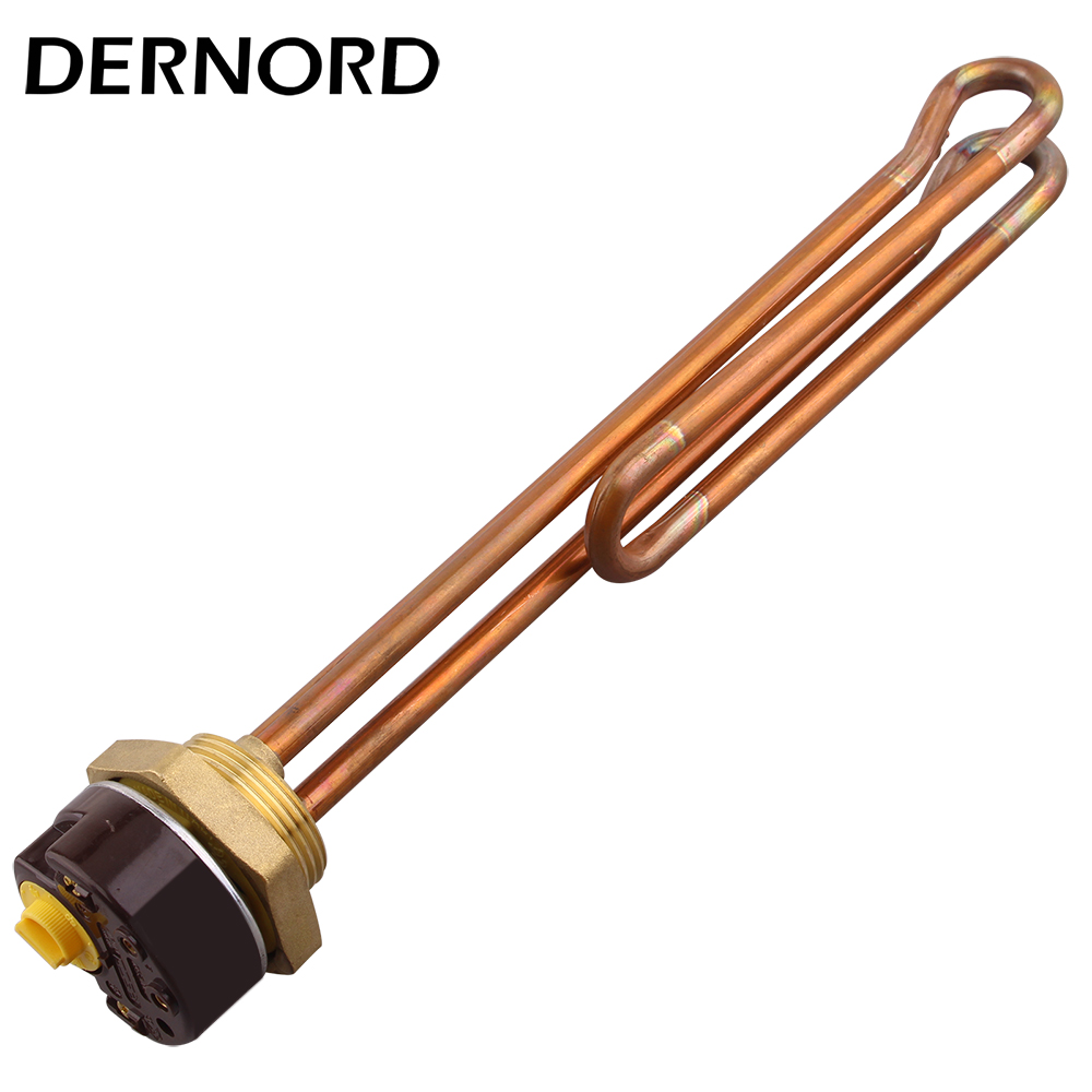 Calentador de agua eléctrico con elemento calefactor de inmersión de 220V con control de temperatura calentador Tubular de rosca DN32 resistencia de cobre
