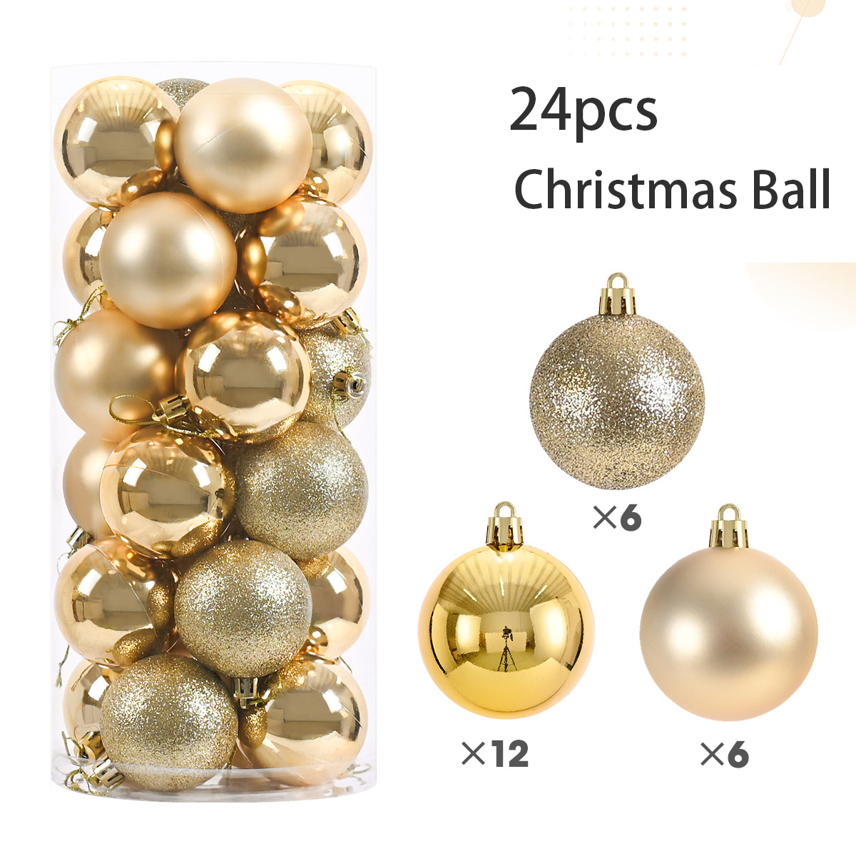 24 stks 3 cm Kerstballen Kerstboom Ornamenten Bal Xmas Opknoping Boom Hangers Home Party Kerstboom Decor Nieuwjaar Cadeau