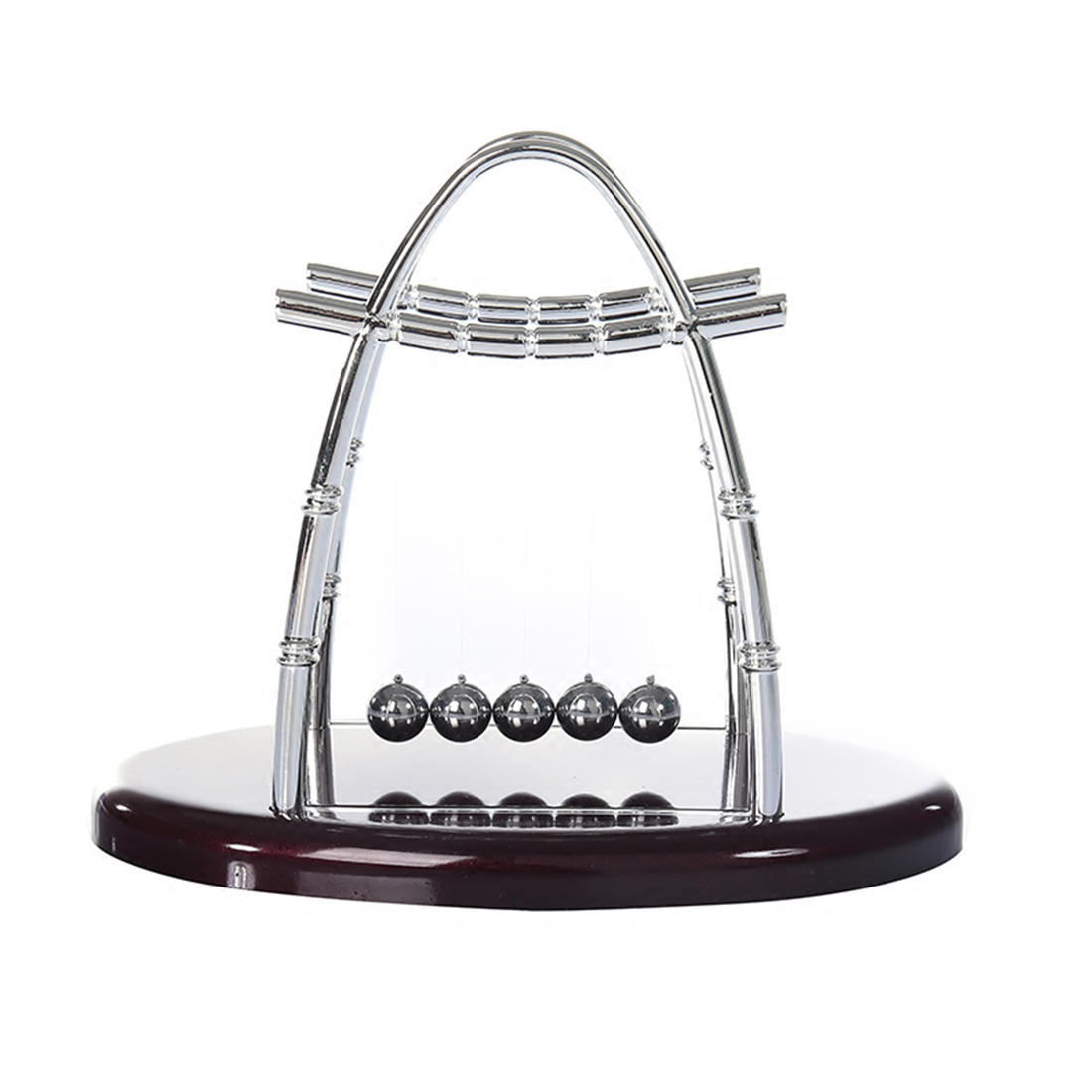 Surwish Arc Shaped Newton Cradle Balance Ball Science Puzzle Fun Desk Toy for Stress Reliever