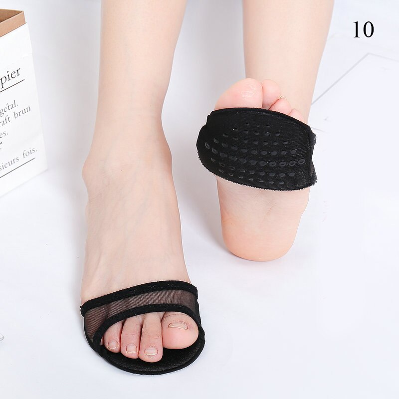 Summer Women Feet Toe Protect High heel half foot socks Lady Non-slip sweat No Show invisible toe socks: 10
