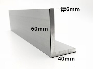 40 x 60mm, tykk 2/3/4/6mm,6063 rettvinklet aluminium, l-formet aluminiumslegering, aluminiumskant trekantprofil, dekorasjonsmaterialer: 25cm / Tykk 6mm