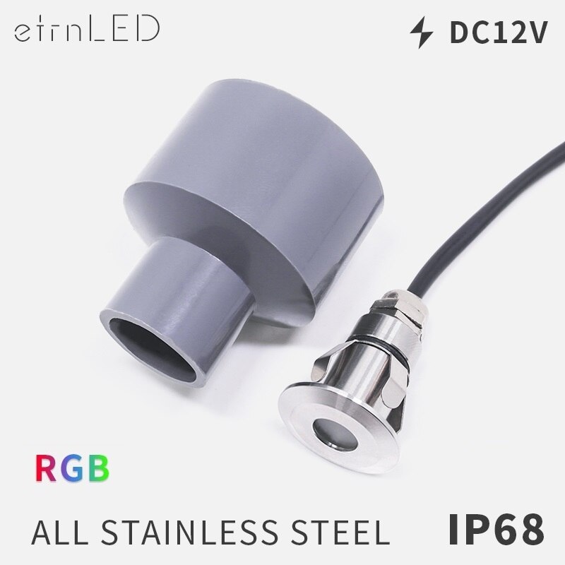etrnLED Recessed Led Mini In Ground Well Lamp Outdoor Waterproof Garden Light Low Voltage 12V RGB Spotlight Stair Step Deck IP68