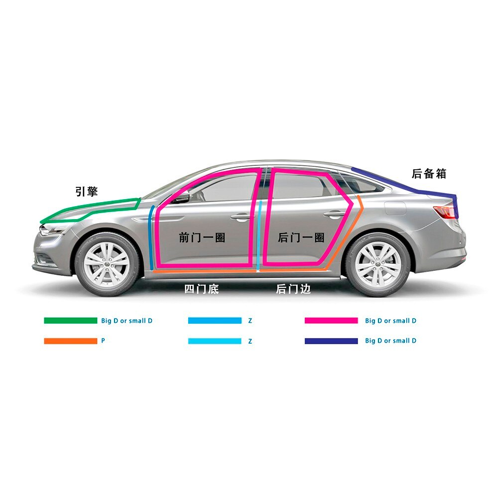 4 Meter Z typ 3 M klebstoff gummi dichtungs Rand trimmen Lärm insulatio Auto tür dicht streifen Auto tür dichtung abdichtung